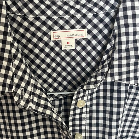 Gingham Shirt Dress w/ Pockets - Picture 3 of 4